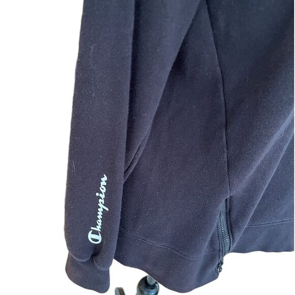 Champion Authentic Athleticwear black hoodie with front zippers at bottom size S - Picture 5 of 6